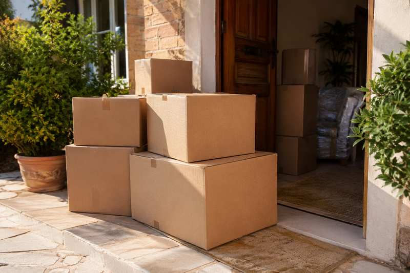Cartons prêts pour l'estimation d'un déménagement dans le Var