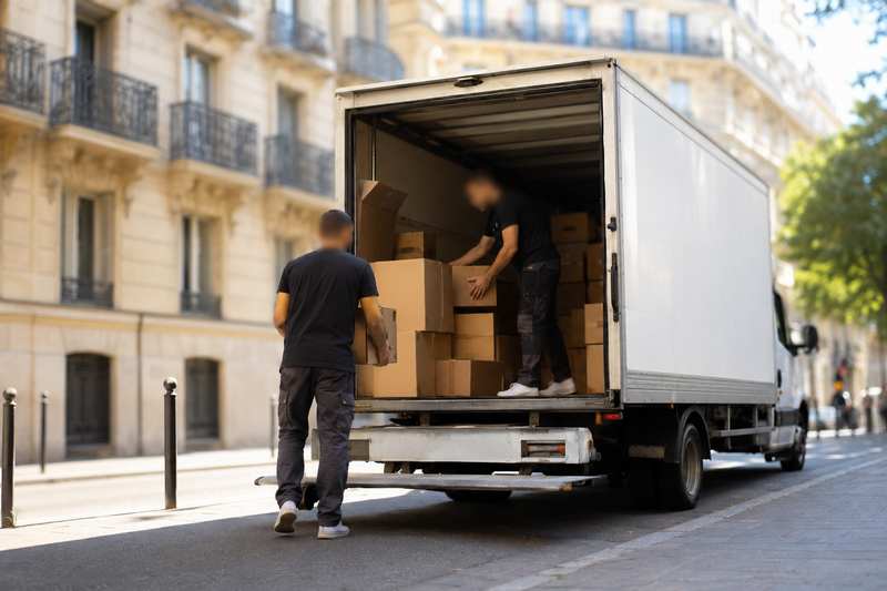 Déménageurs chargeant un camion dans le Var